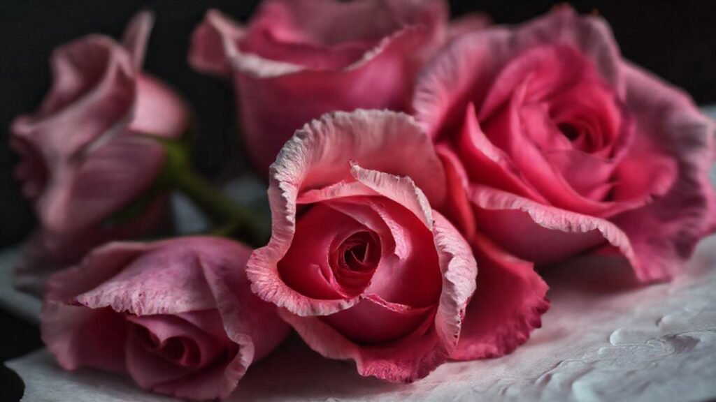 Rosas marchitas evocan melancolía y fragilidad