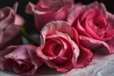 Rosas marchitas evocan melancolía y fragilidad