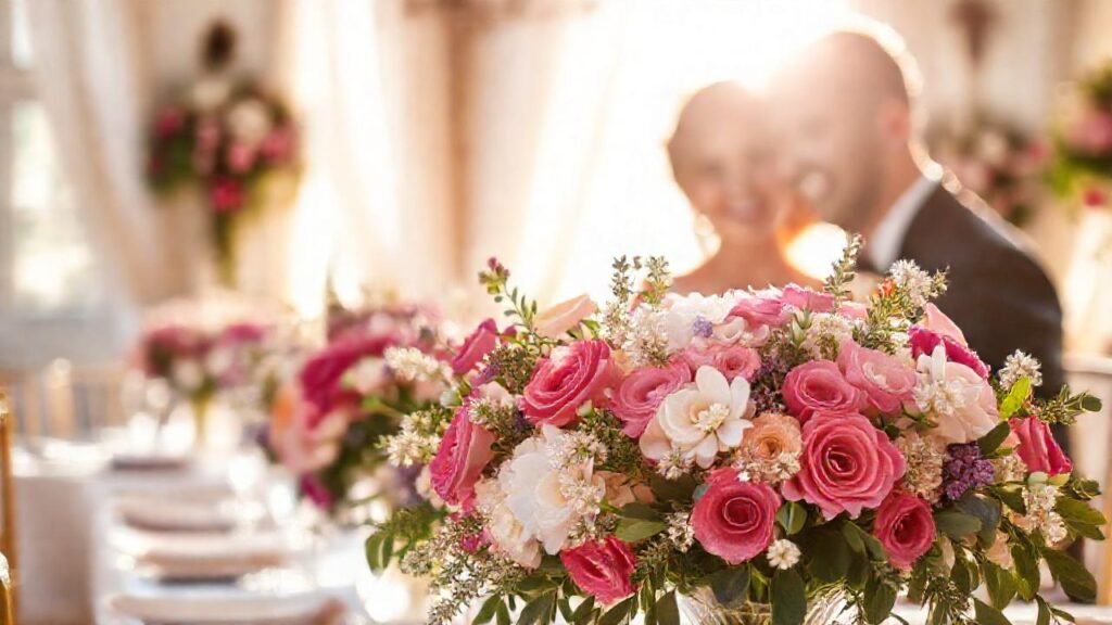 Bodas románticas: flores vibrantes y brillantes
