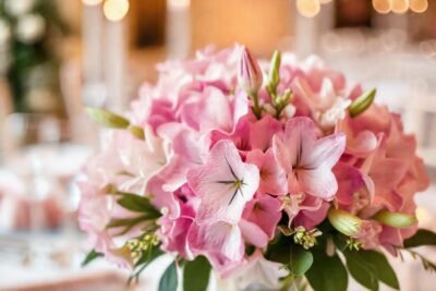Hortensias elegantes crean un ambiente romántico