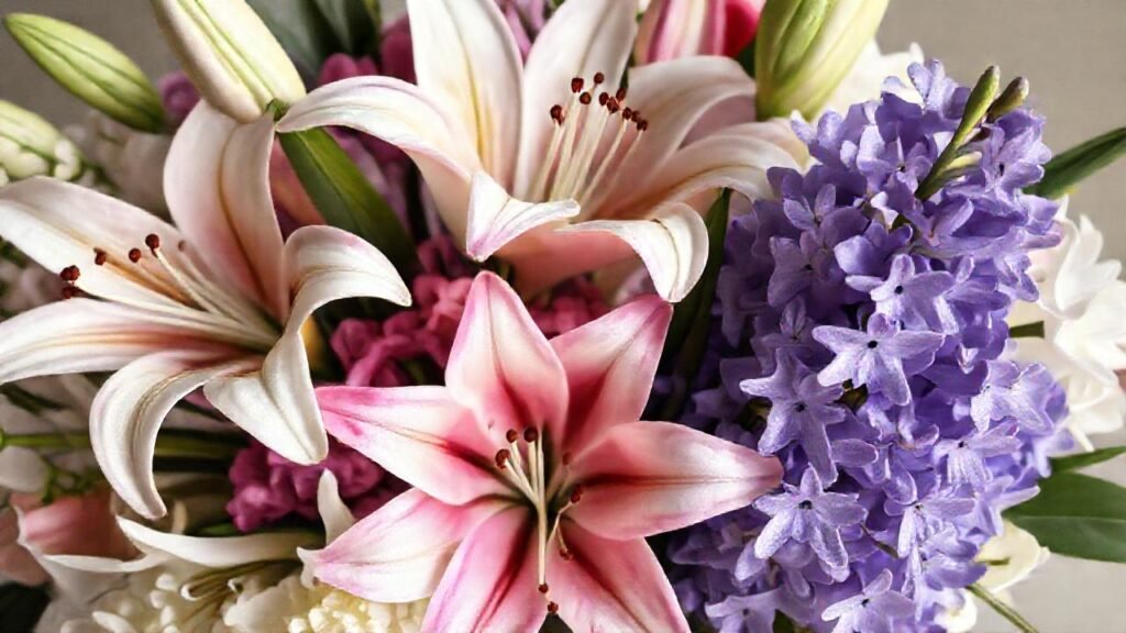 Un arreglo floral artístico y sutil