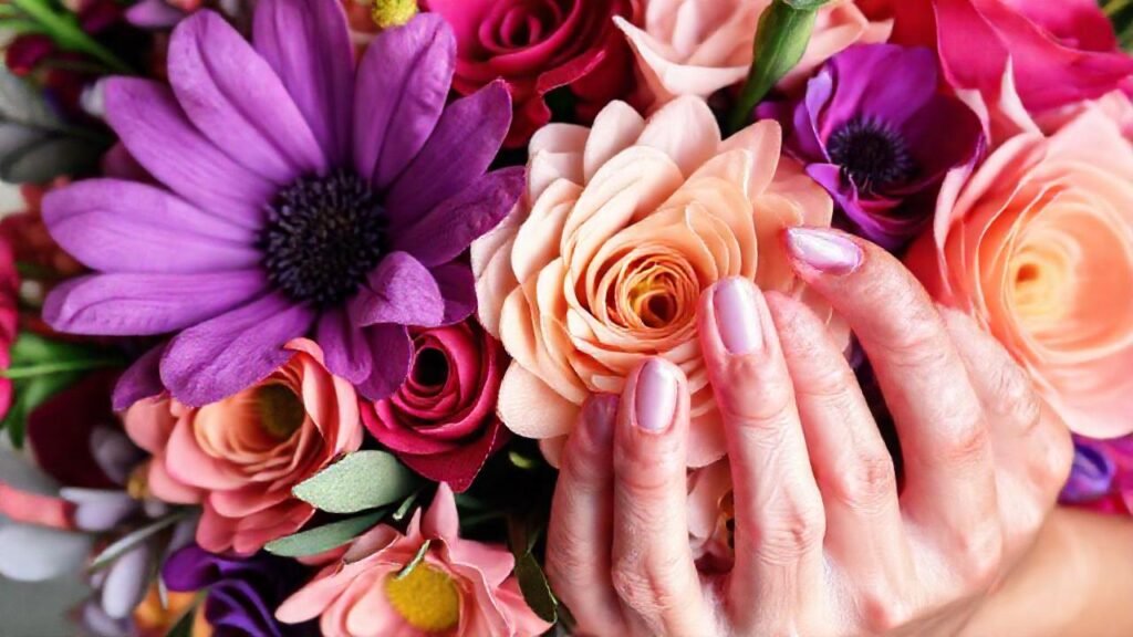 Un arreglo floral expresaba gratitud serena