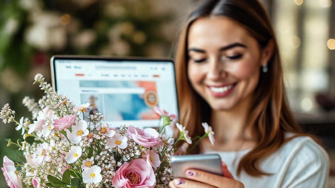 Una tienda online ofrece flores delicadas