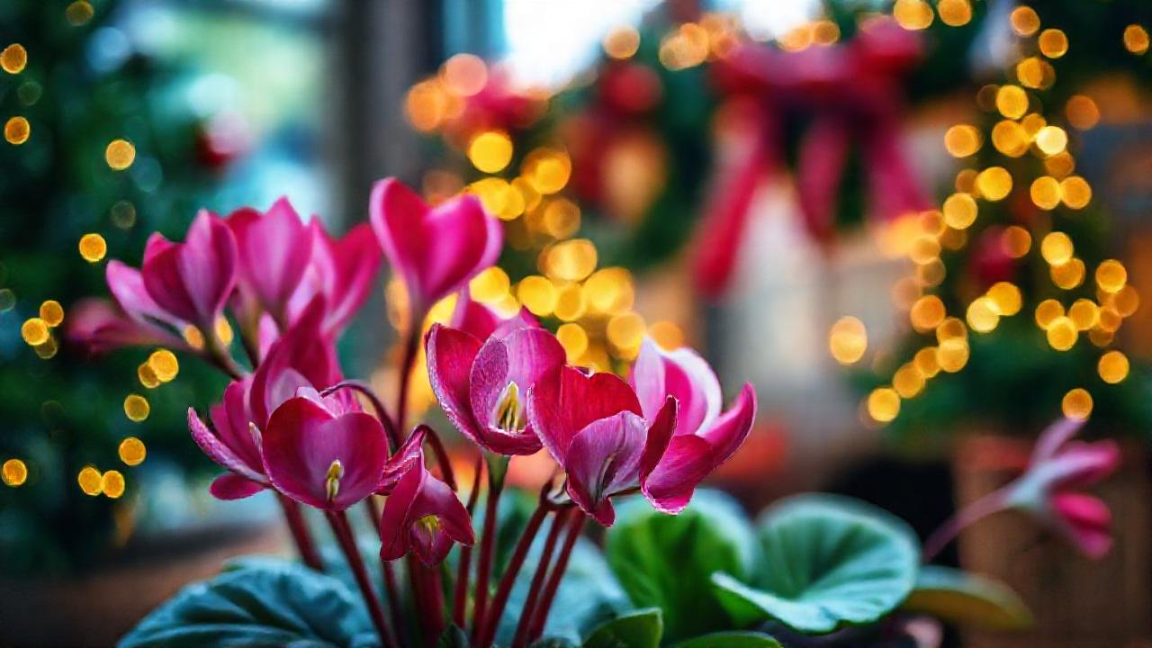 Clámenes vibrantes adornan un hogar festivo