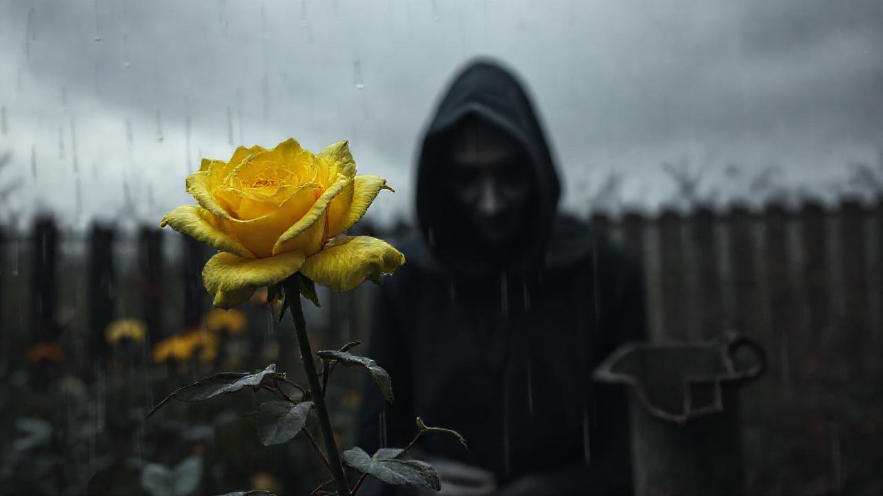 La tristeza florece en un jardín marchito