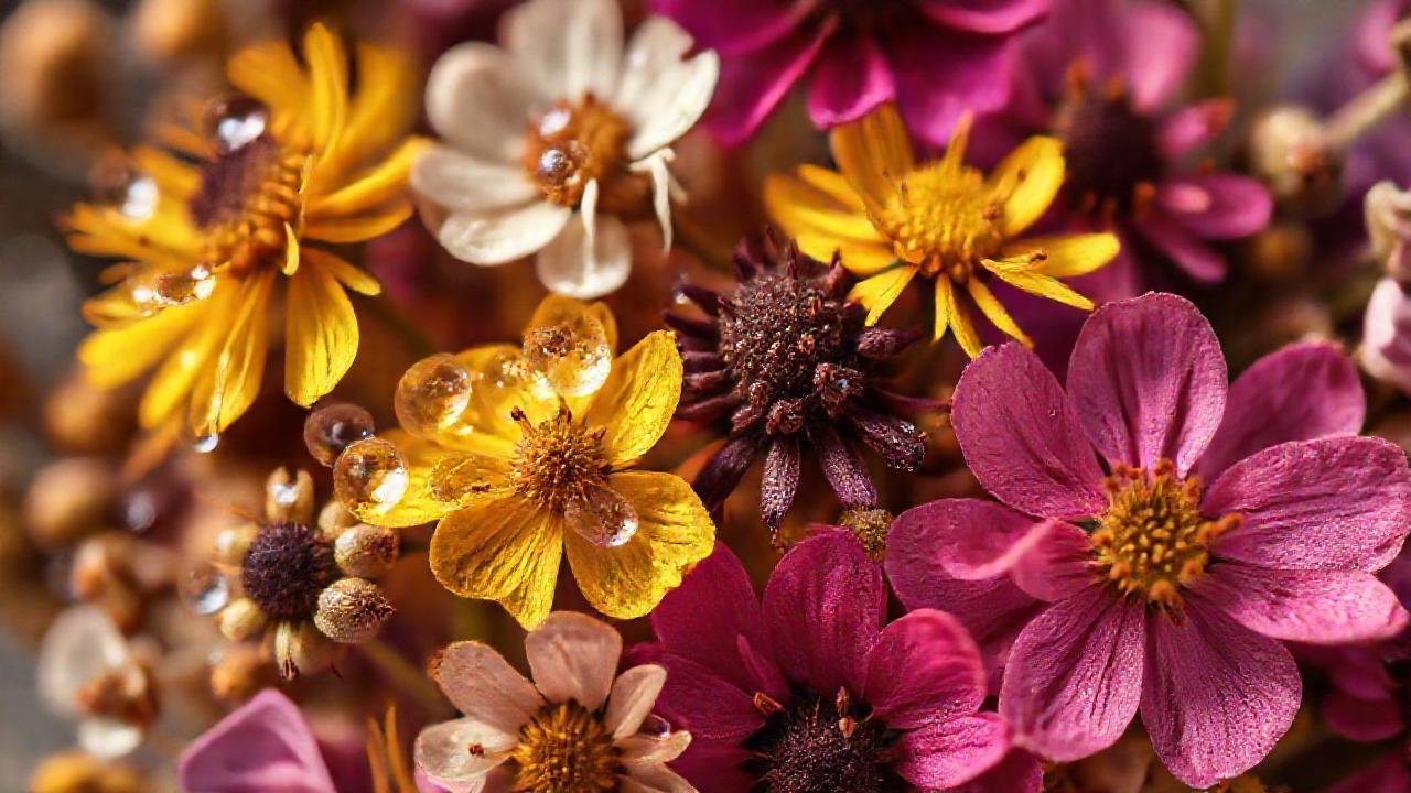 Flores secas evocan belleza y esperanza