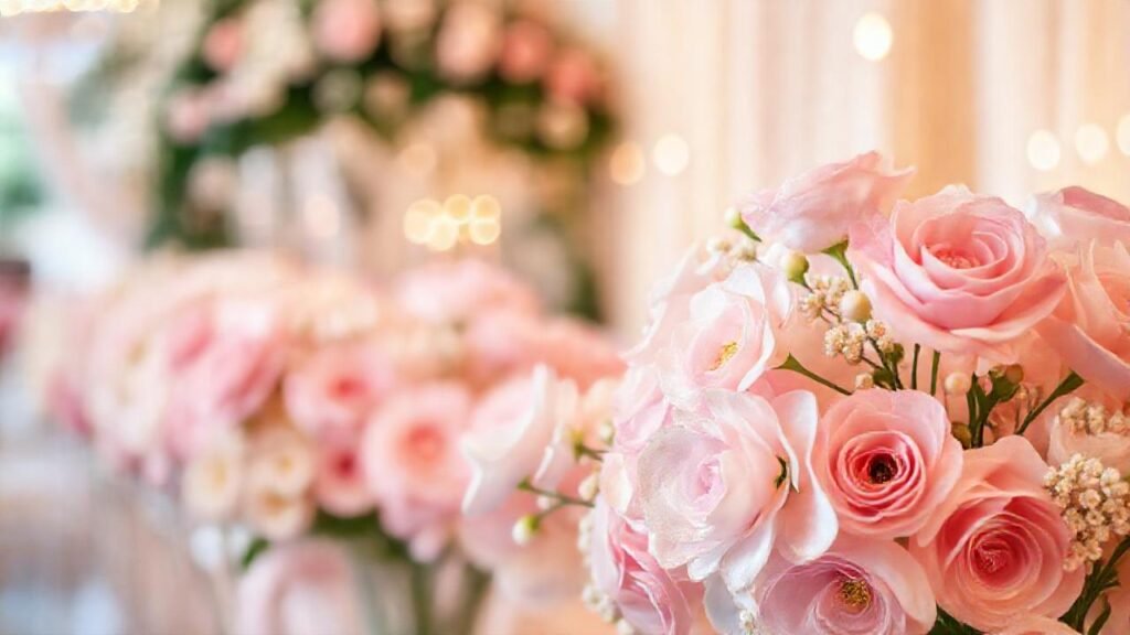 Flores de pastel crean un ambiente romántico
