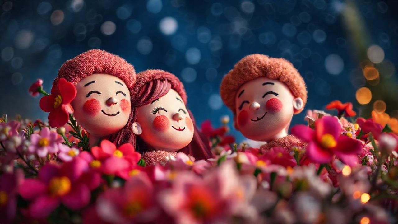 Navidad: flores brillantes, esperanza y belleza