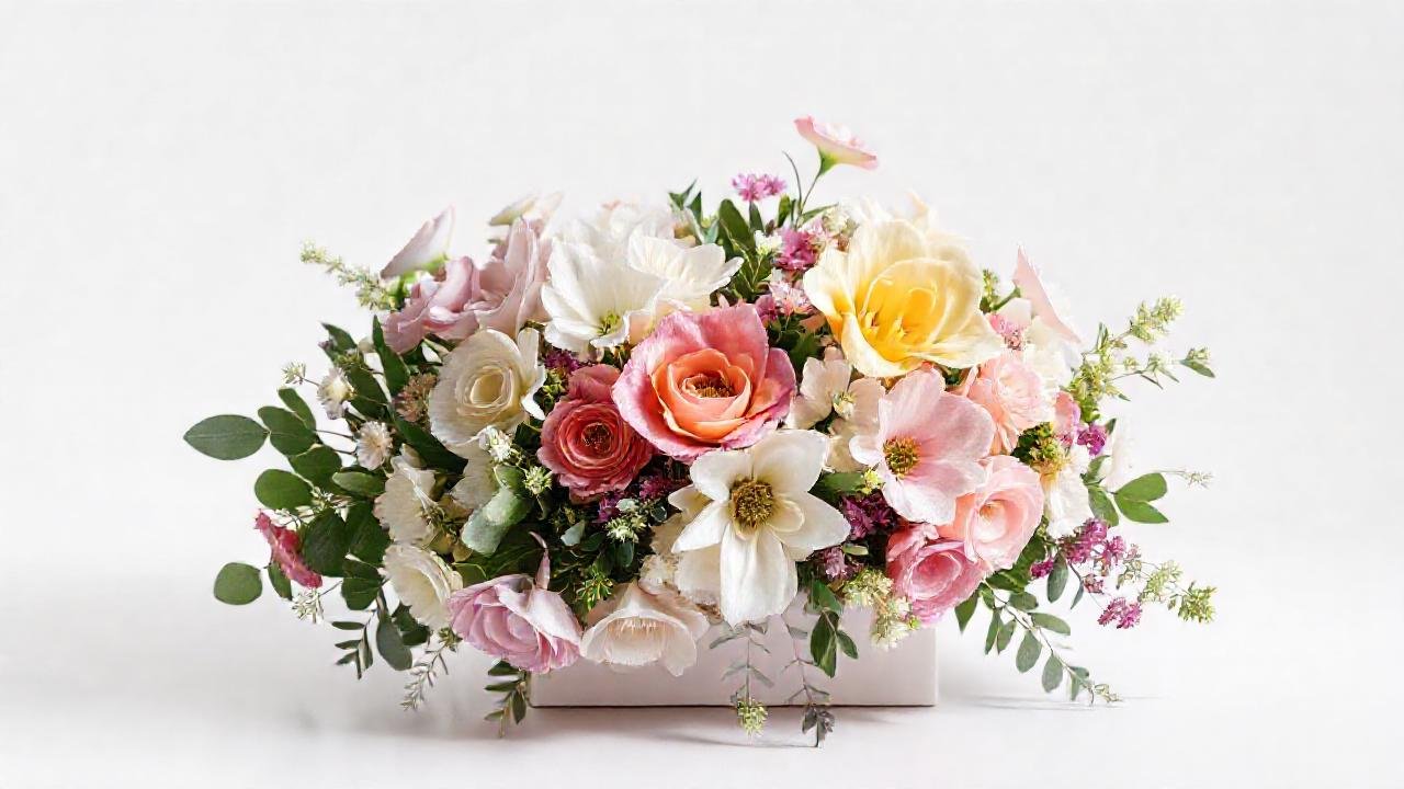 Un arreglo floral sereno y delicado