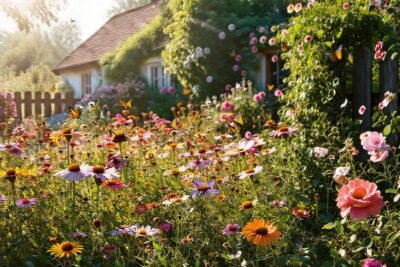 Un jardín de flores silvestres encantador
