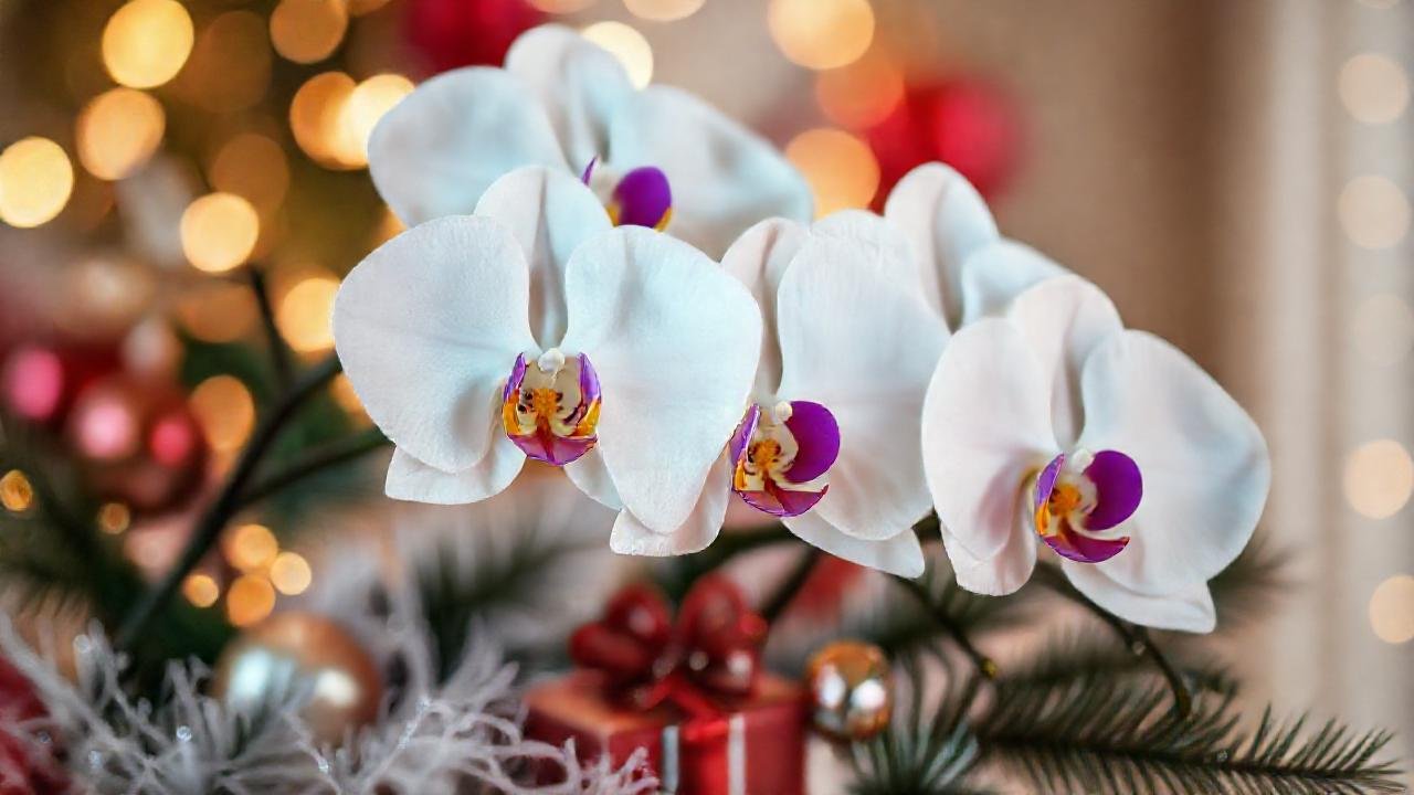 Orquídeas blancas: regalo romántico y festivo