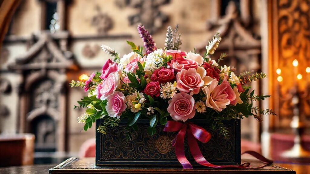 Un regalo elegante en un entorno festivo