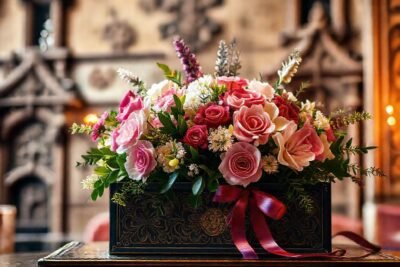 Un regalo elegante en un entorno festivo