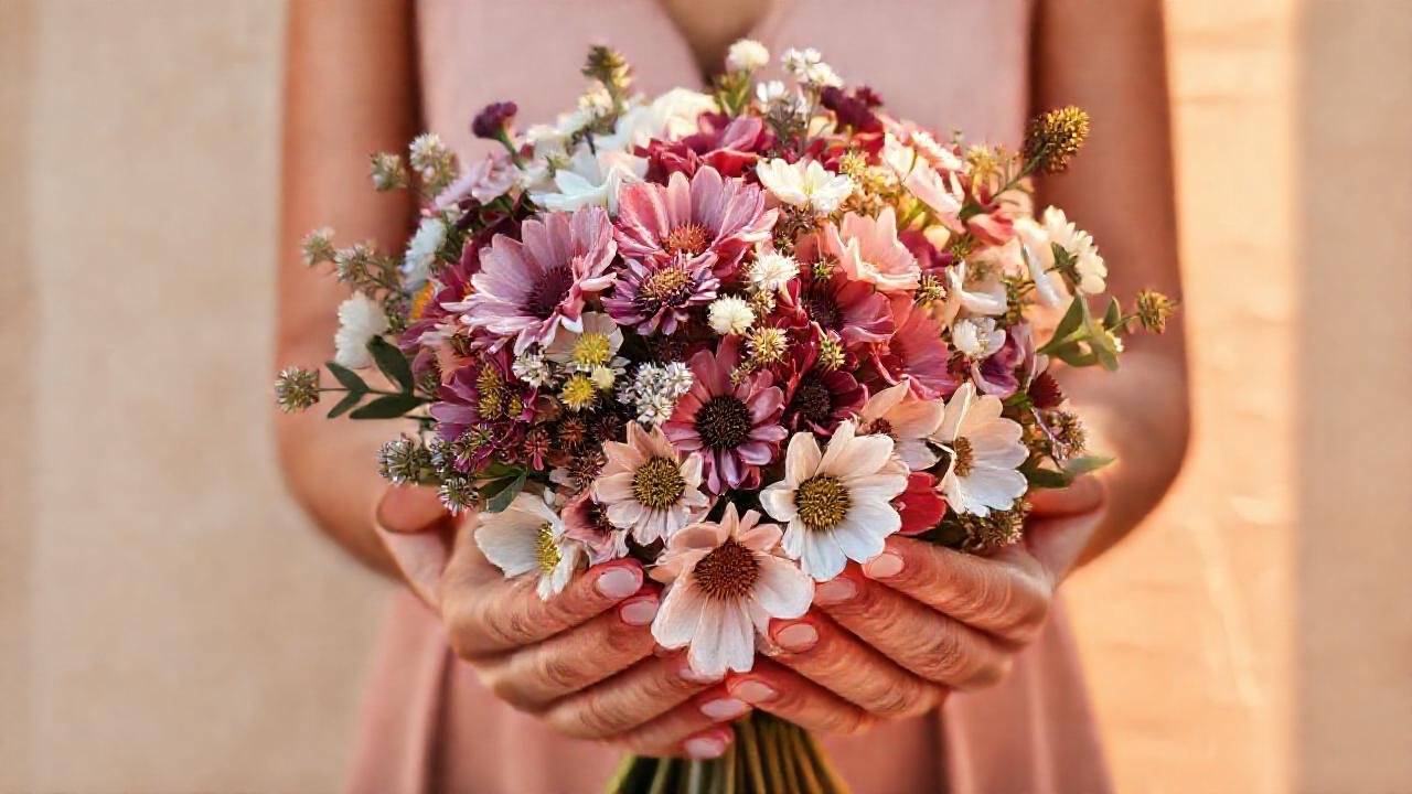 Un ramo elegante en luz cálida