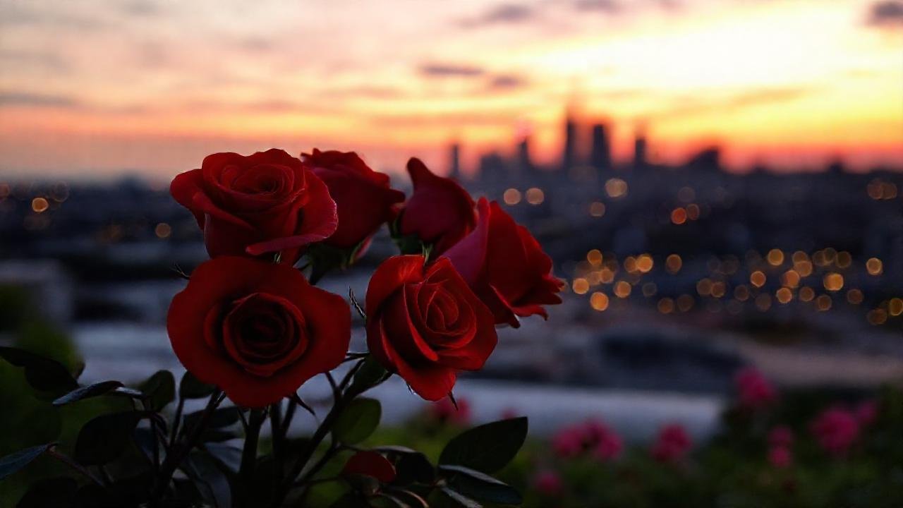 Rosas rojas evocan amor a distancia