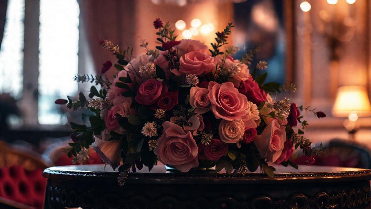 Un ambiente floral y lujoso, sutilmente cálido