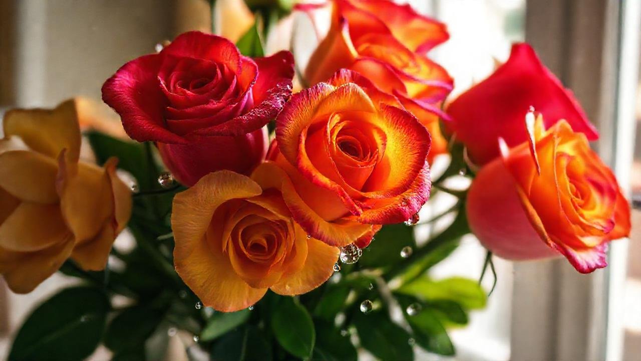 Rosas vibrantes en un ambiente sereno