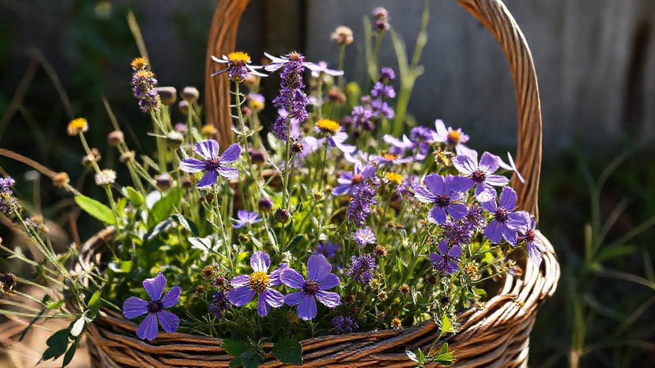 Flores silvestres detalladas iluminan un campo