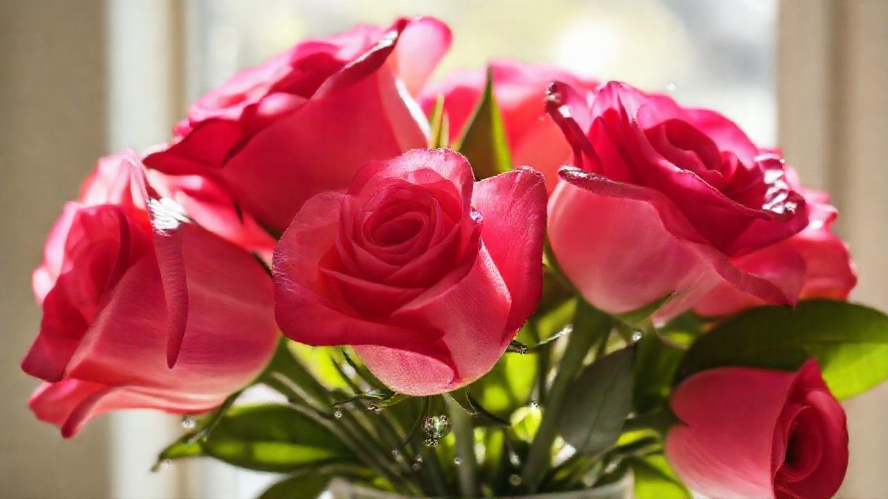 Rosas vibrantes en un diseño elegante