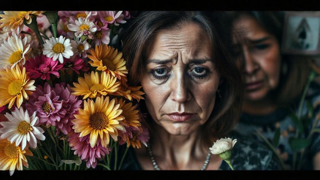 La florería marchita refleja una tristeza profunda