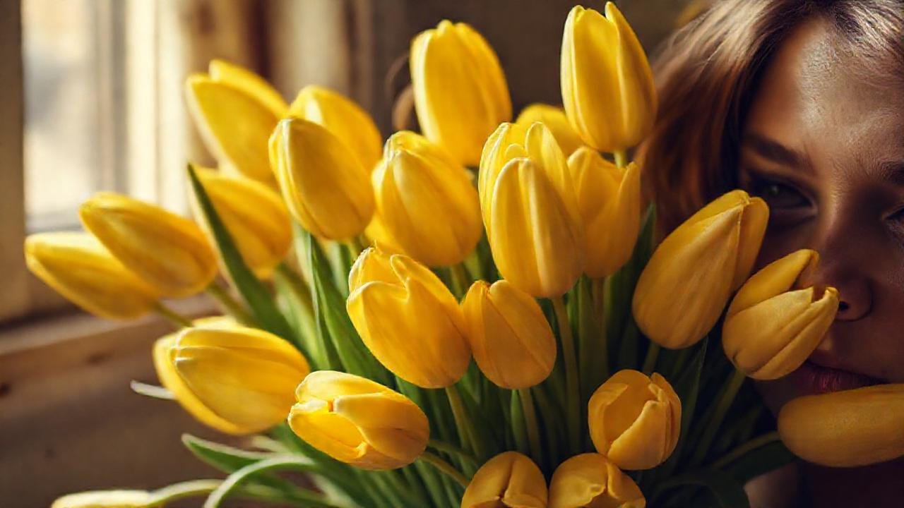 Tulipanes amarillos evocan nostalgia y emoción