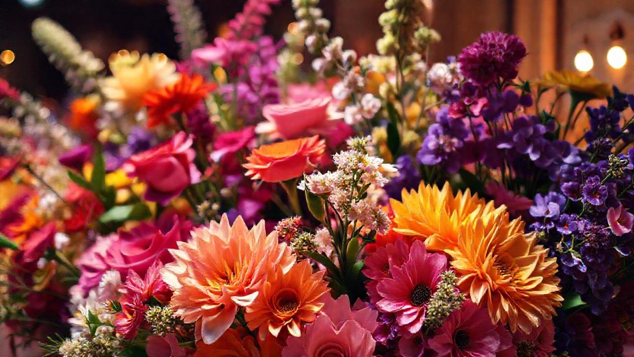 Un arreglo floral vibrante celebra el día