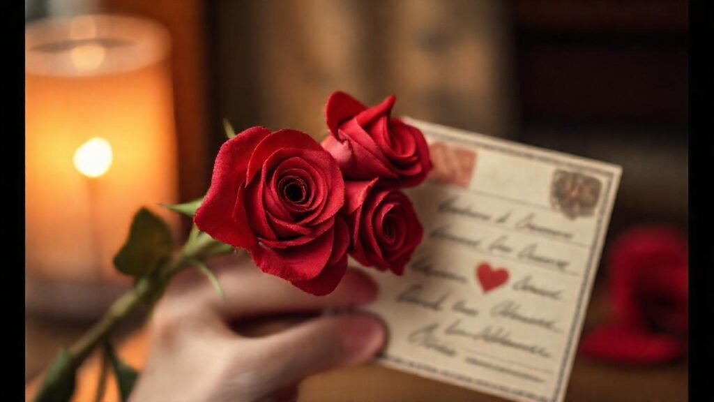 Una rosa roja evoca amor distante