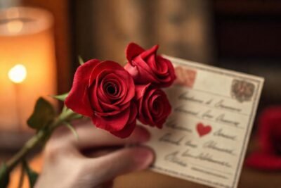 Una rosa roja evoca amor distante