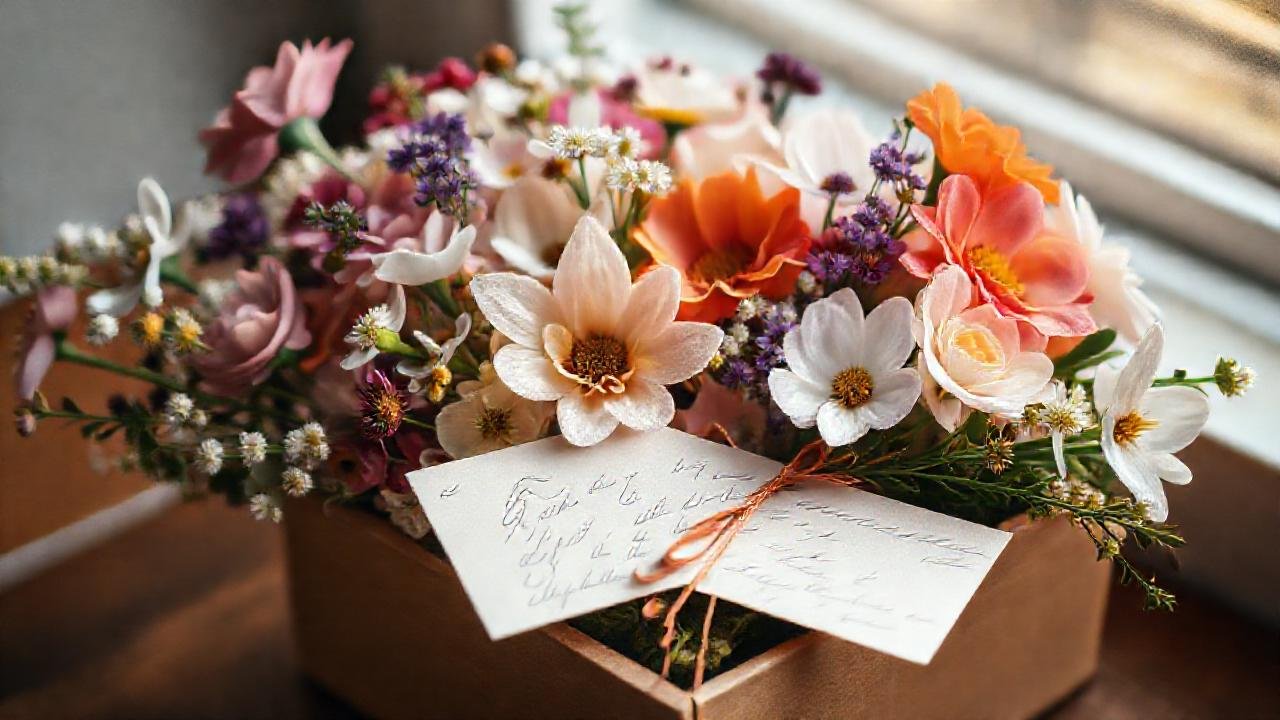 Un regalo florero, elegante y cálido
