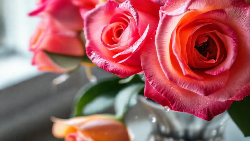 Rosas vibrantes en un ambiente sereno