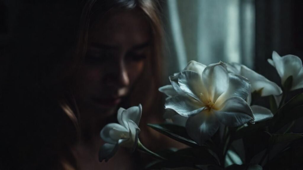La flor blanca evoca melancolía y dolor