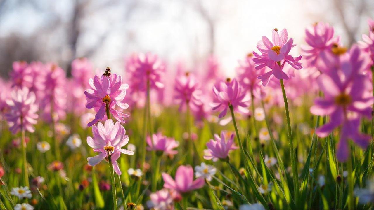 Un prado primaveral vibrante y soñador