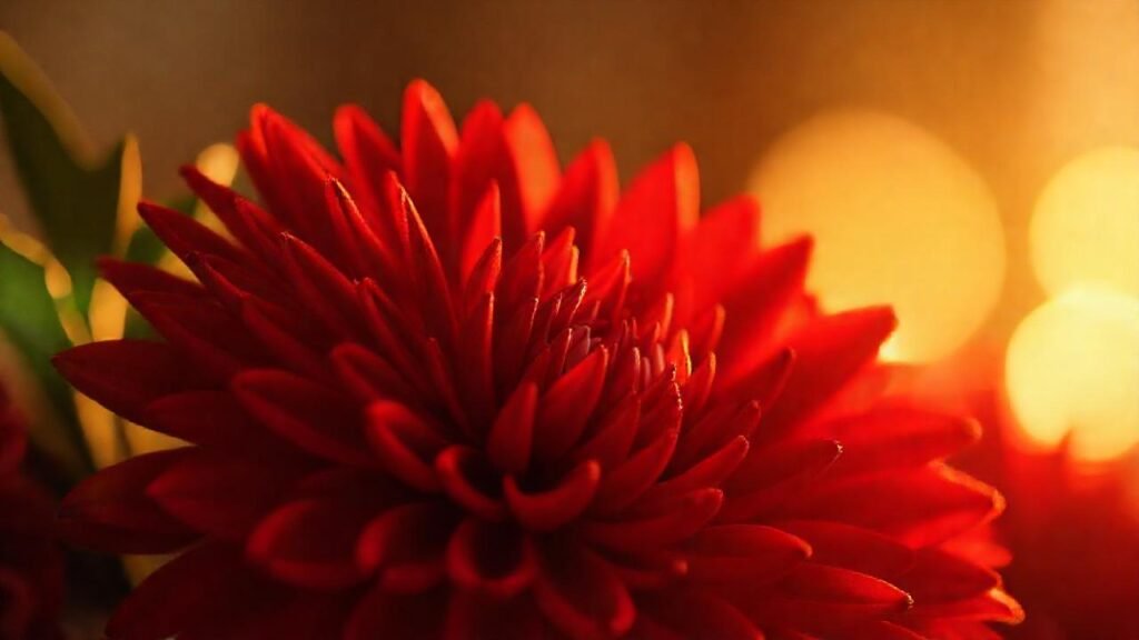 Crisantemo rojo: elegante y sereno