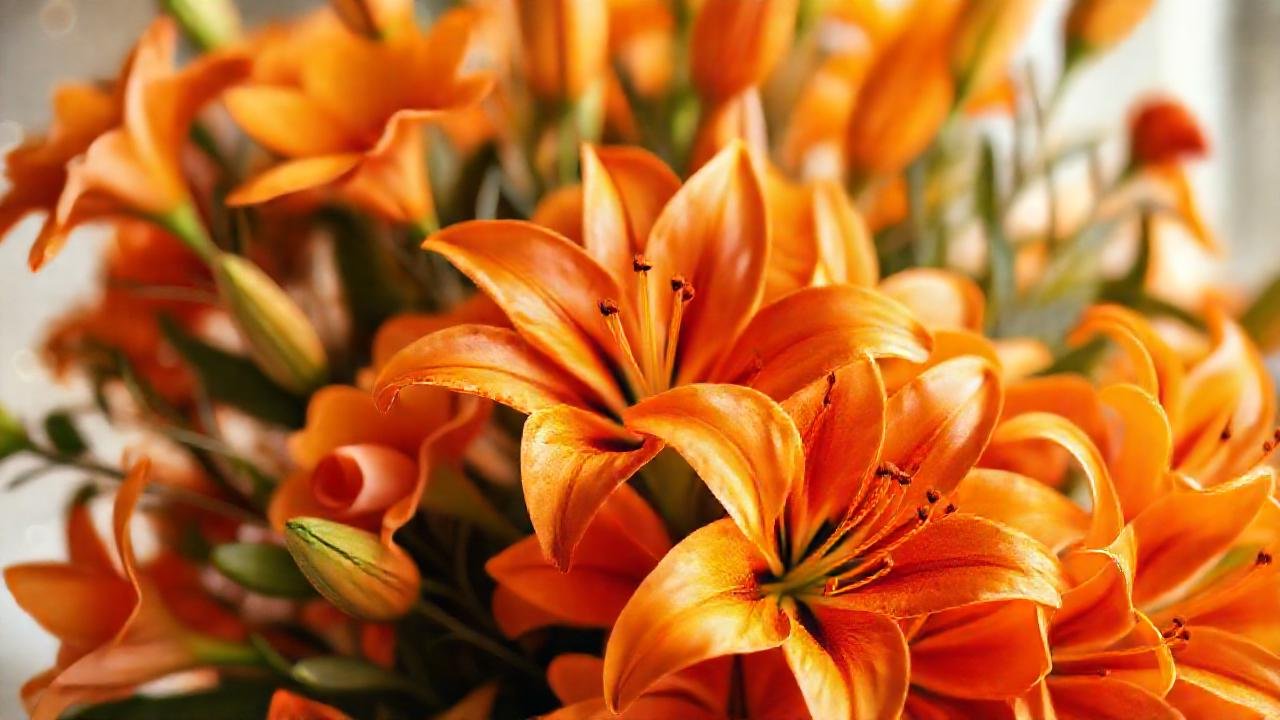 Líneas naranjas vibrantes transmiten gratitud