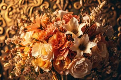 Una composición floral lujosa y dramática