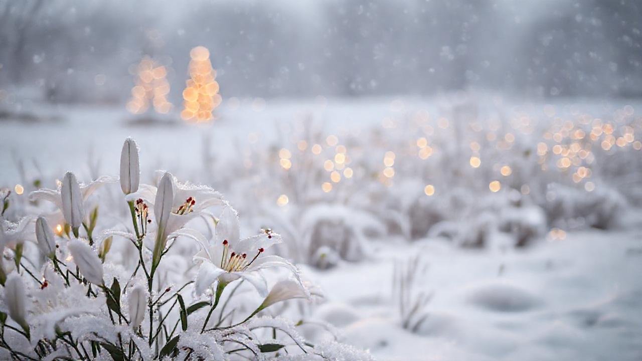 Un paisaje invernal blanco y elegante