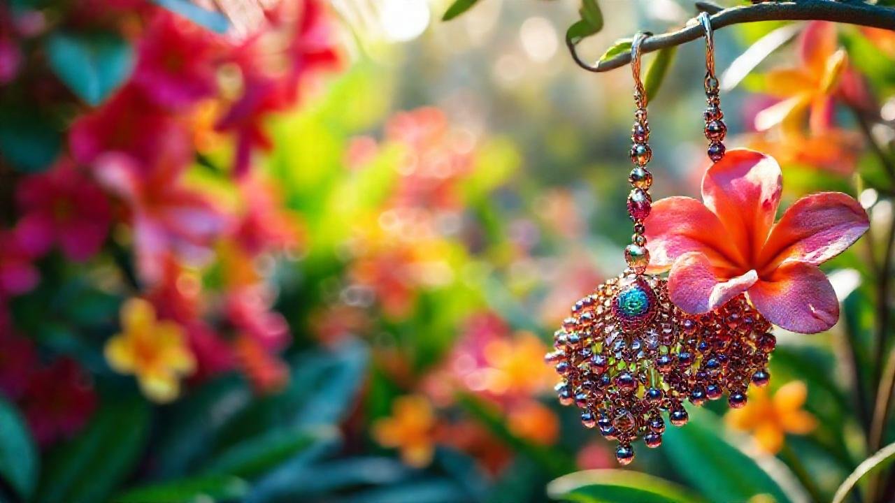 Flores tropicales brillantes en un paraíso