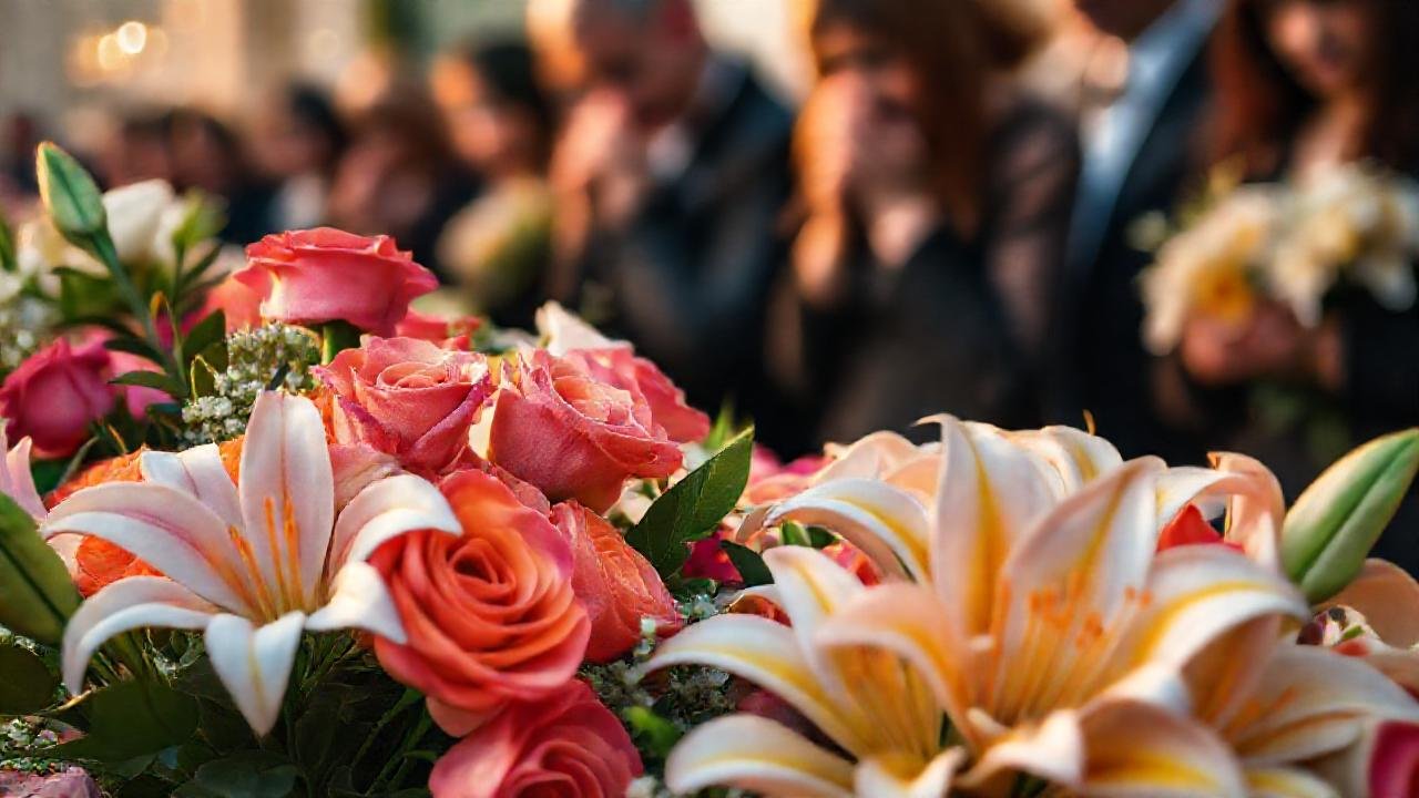 Flores de funeral evocan tristeza y respeto