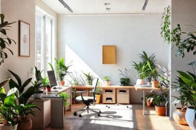 Un espacio de trabajo zen y sereno