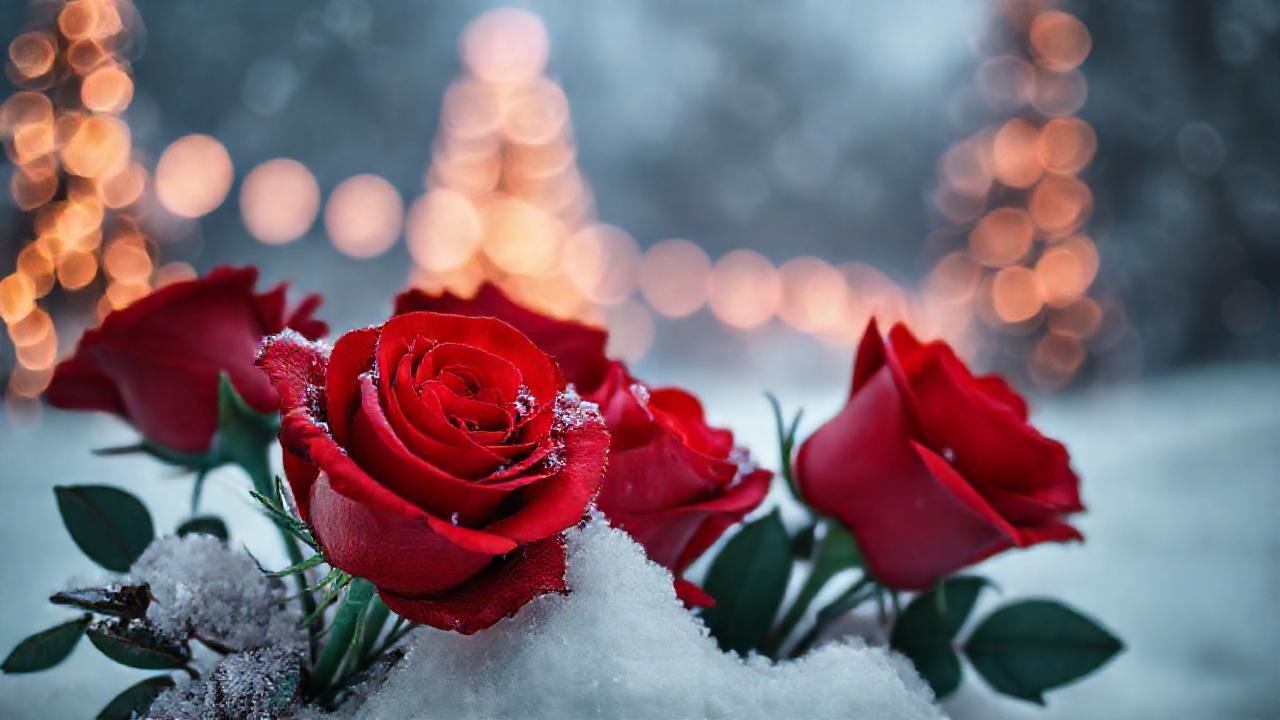Rosas rojas simbolizan renovación invernal