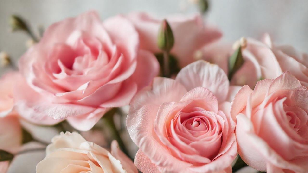 Flores románticas evocan belleza y dulzura