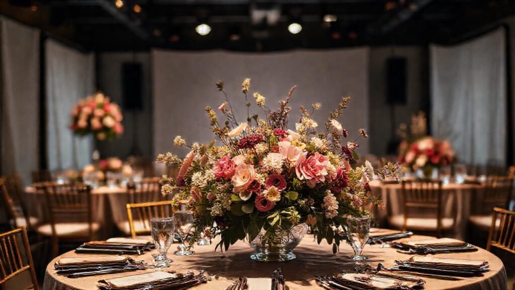 Flores elegantes en diversos escenarios