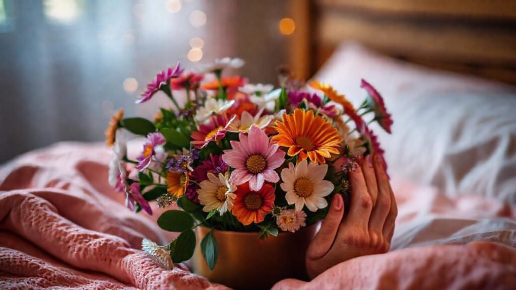 Una flor suave irradia paz