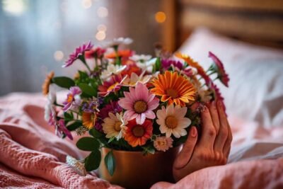 Una flor suave irradia paz