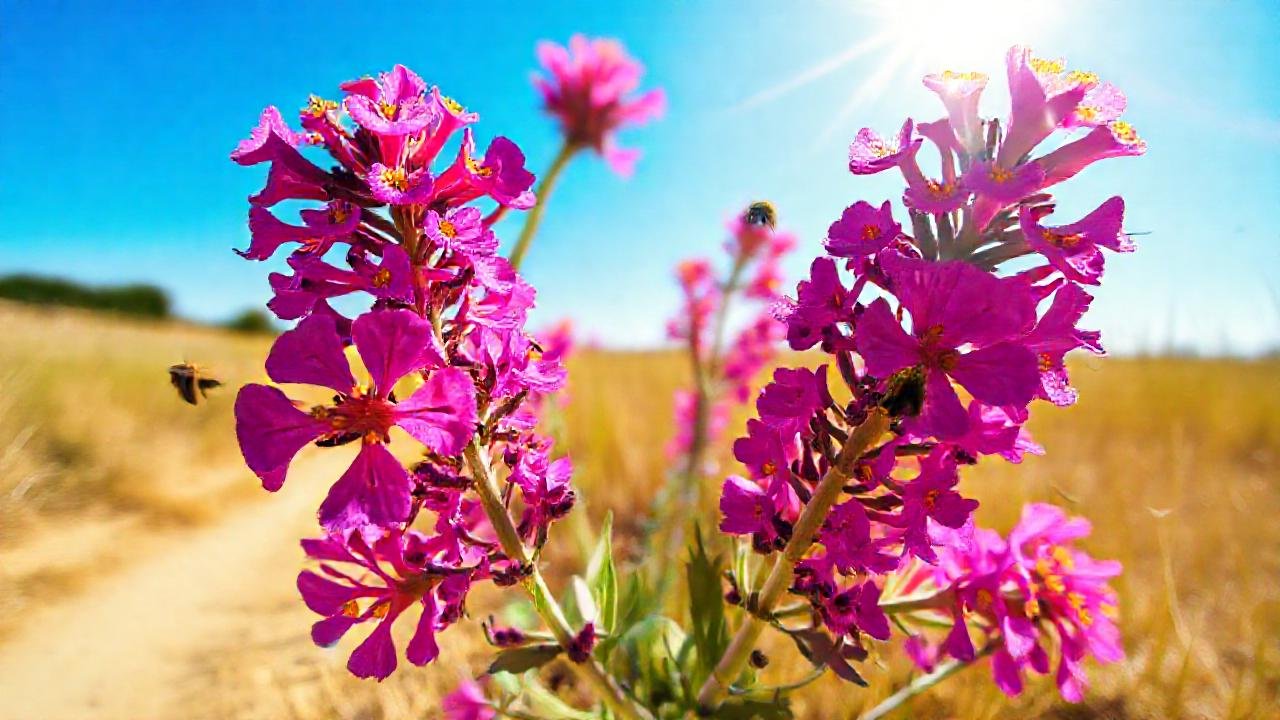 Verbasinas vibrantes en un día soleado