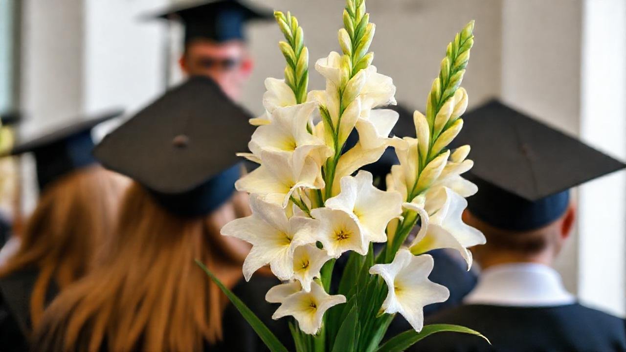 Un ramo de gladiolos elegantes y lujosos