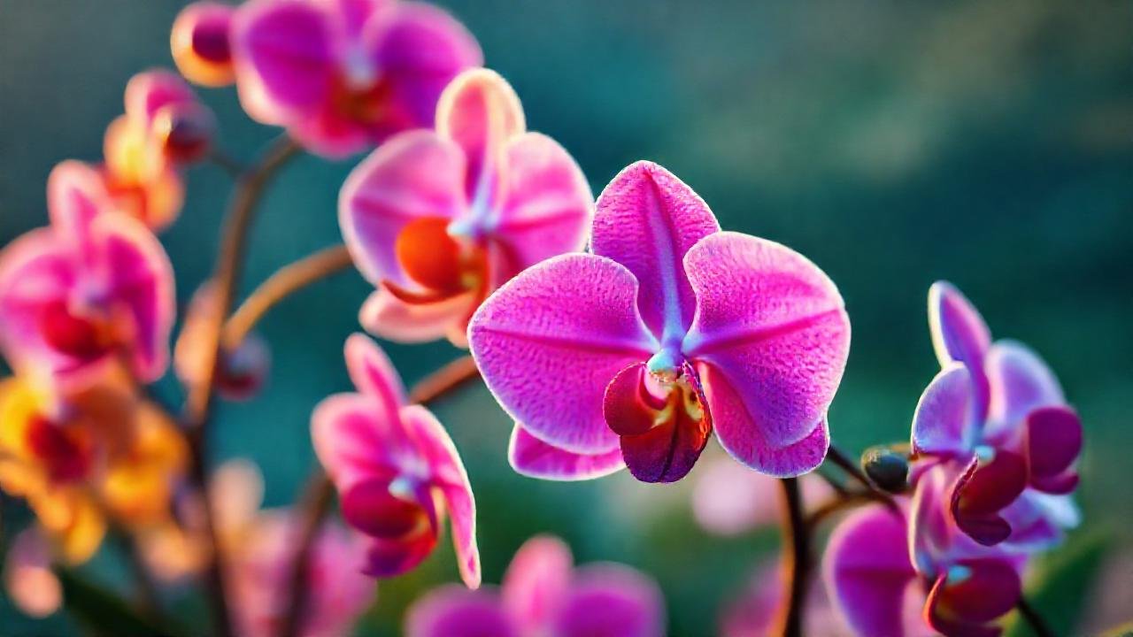 Orquídeas vibrantes celebran un día maternal