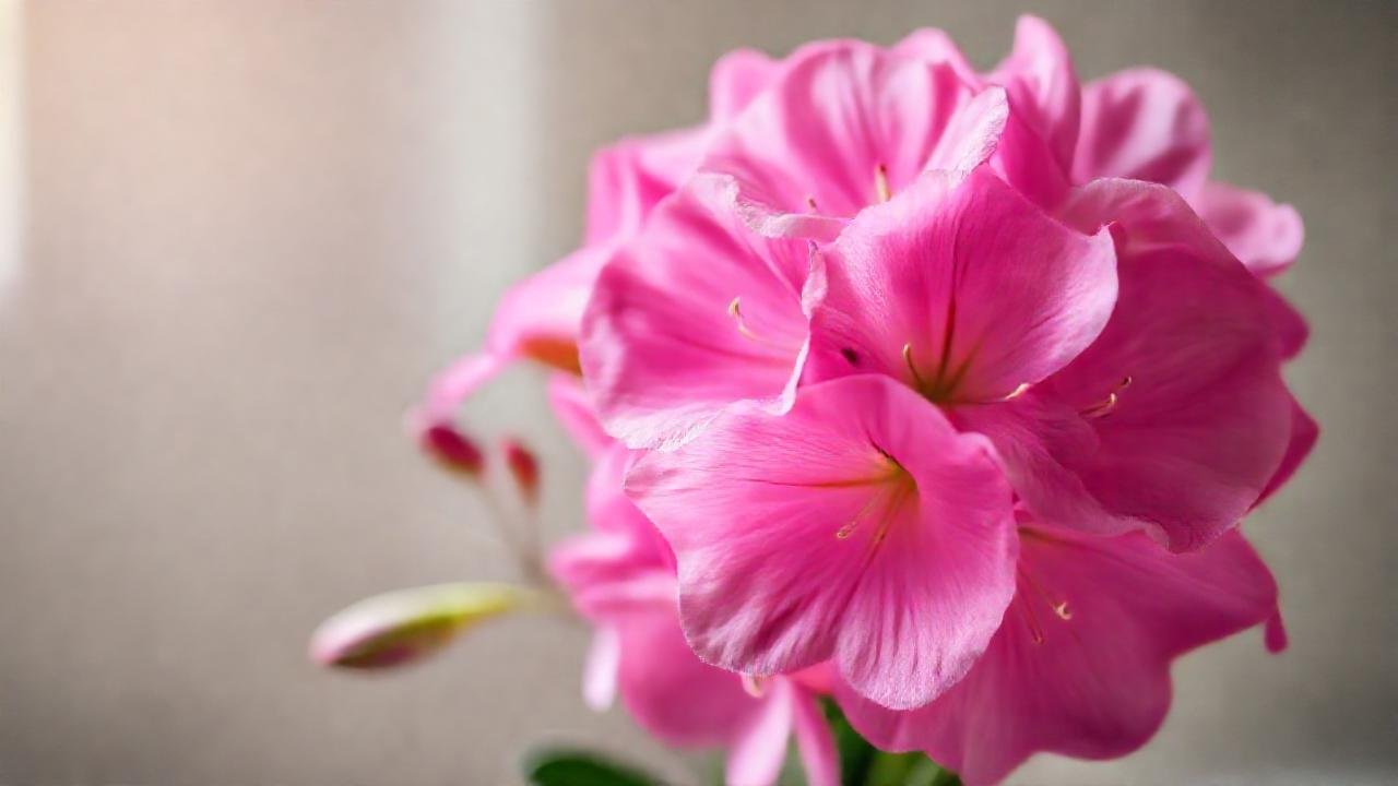 Un ramo rosa ensueñado y delicado