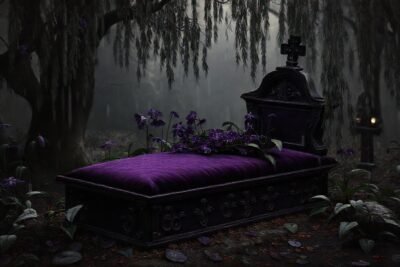 Jacintos morados evocan luto y elegancia