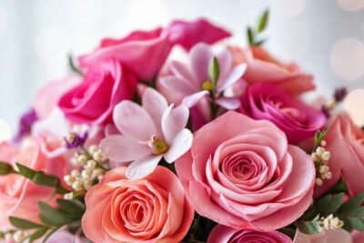 Un arreglo floral romántico y lujoso